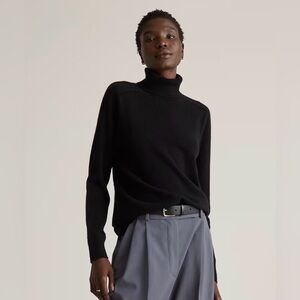 Quince Black Turtleneck Sweater